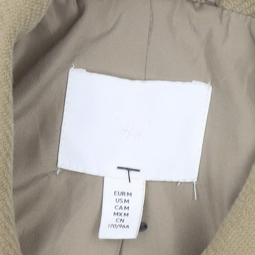 H&M Women’s Beige Mid-Length Button Jacket Size 12 Regular