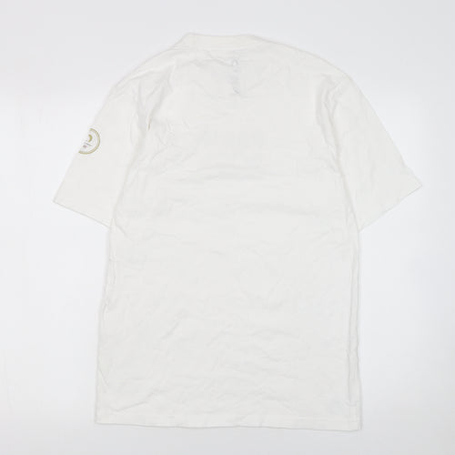 Decathlon Paris 2024 Men's White Crew Neck Short Sleeve T-Shirt Size S