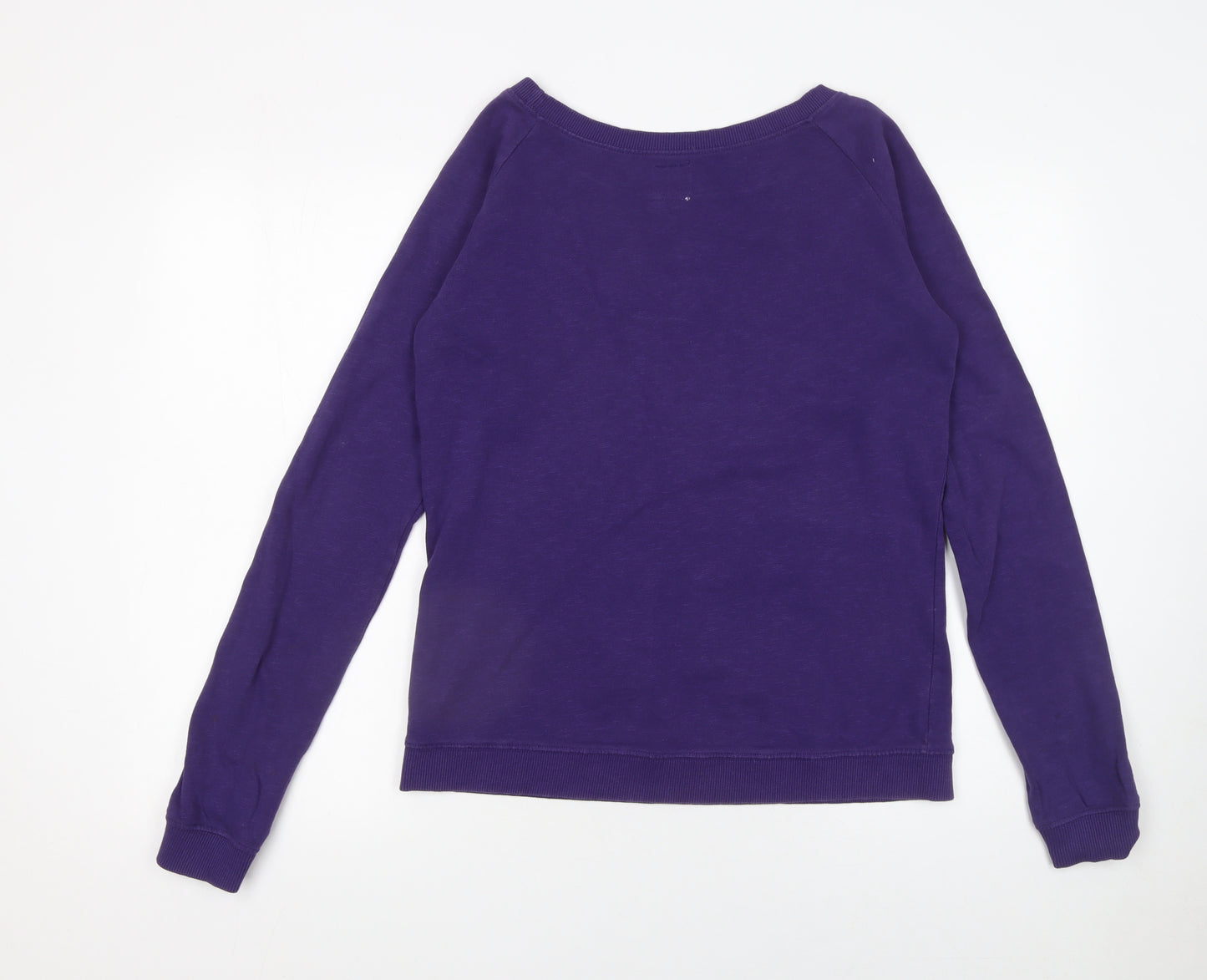 Superdry Women's Purple Cotton Sweatshirt Size S Graphic Print