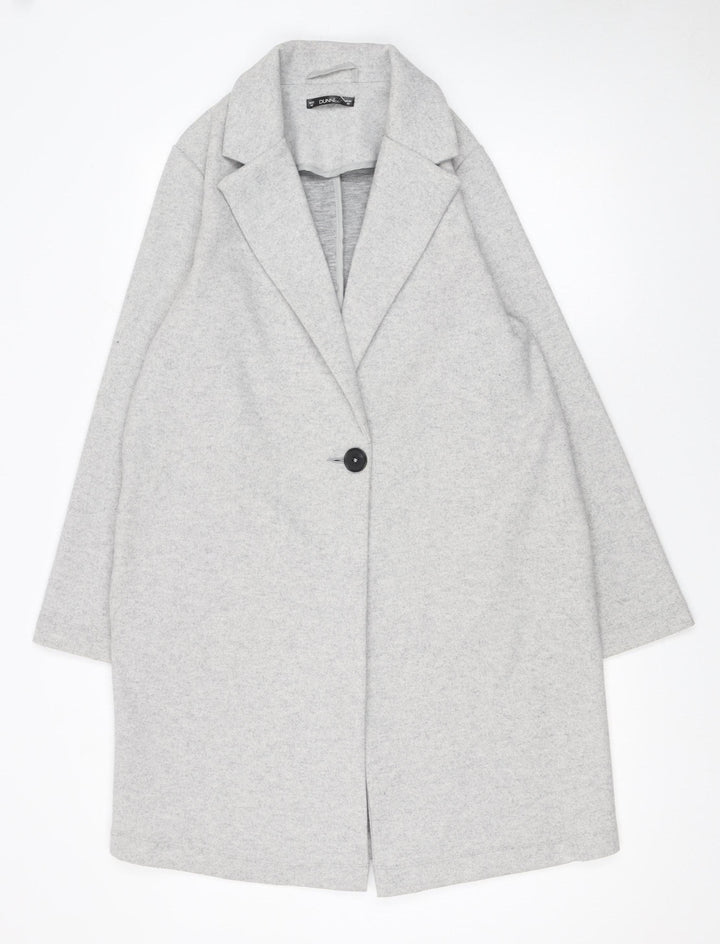 Dunnes Stores Women’s Grey Mid-Length Classic Overcoat Size M