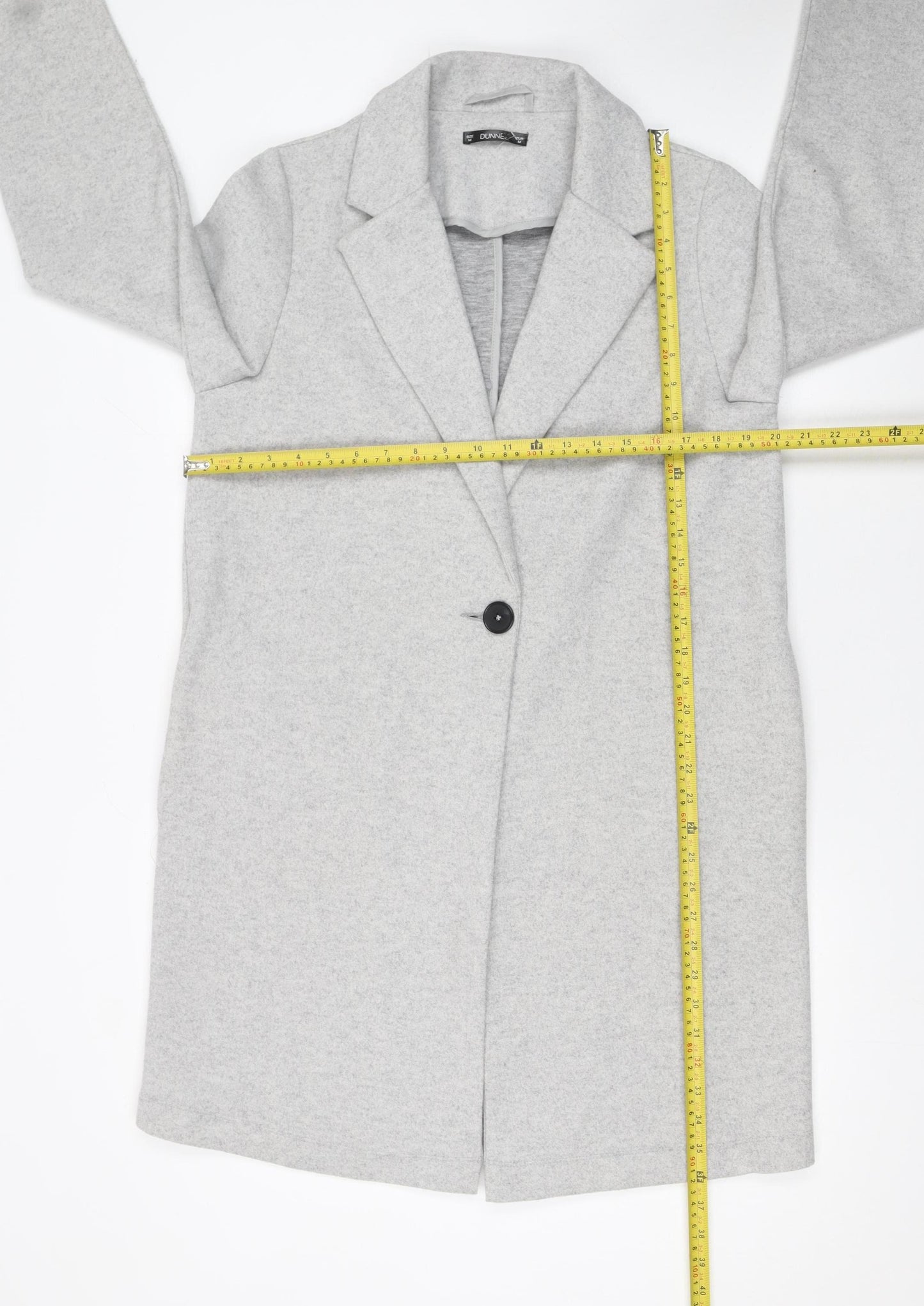 Dunnes Stores Women’s Grey Mid-Length Classic Overcoat Size M