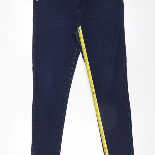 24|7 Authentic Denim Women's Blue Skinny Jeans Size 12 Stretch