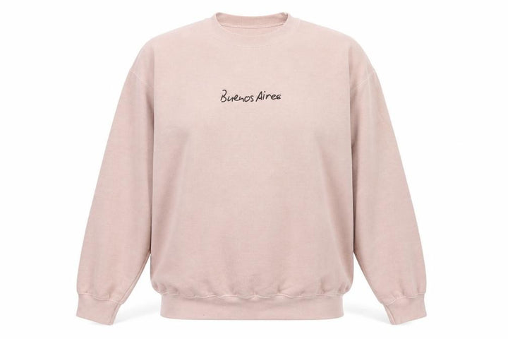 Topman Men's Pink 'Buenos Aires' Graphic Pullover Sweatshirt Size S