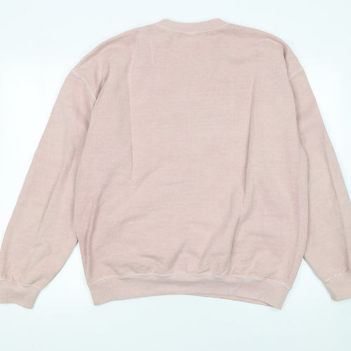 Topman Men's Pink 'Buenos Aires' Graphic Pullover Sweatshirt Size S