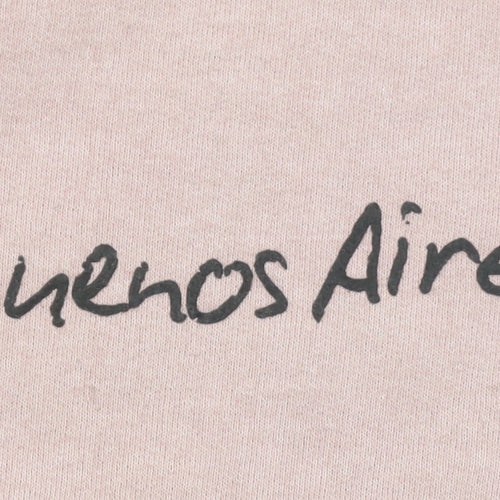 Topman Men's Pink 'Buenos Aires' Graphic Pullover Sweatshirt Size S