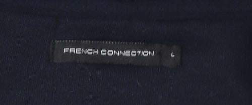 French Connection Men's Blue Full Zip Hoodie Size L