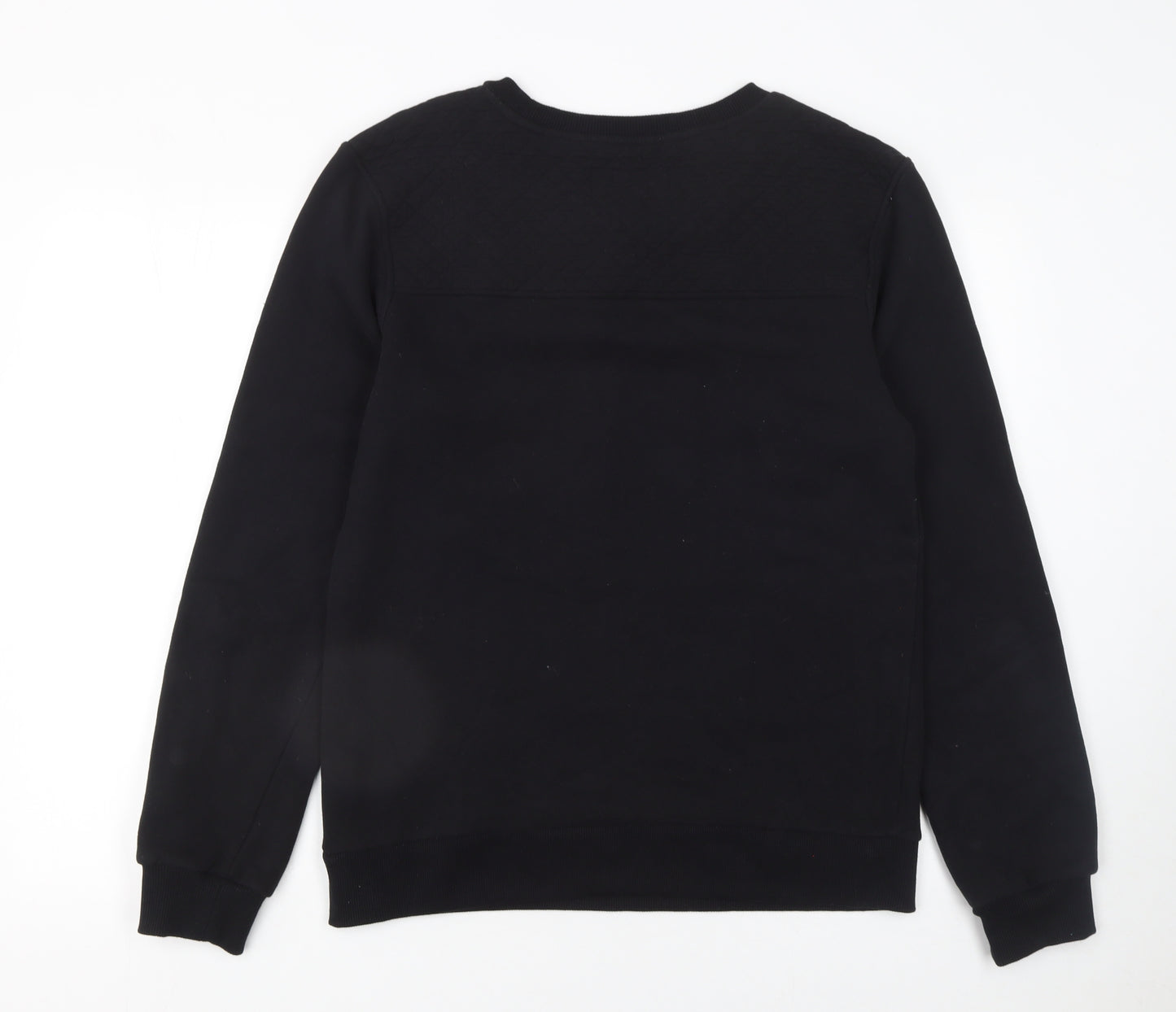 Firetrap Men's Black Sweatshirt M Pullover Crew Neck Zip Pockets