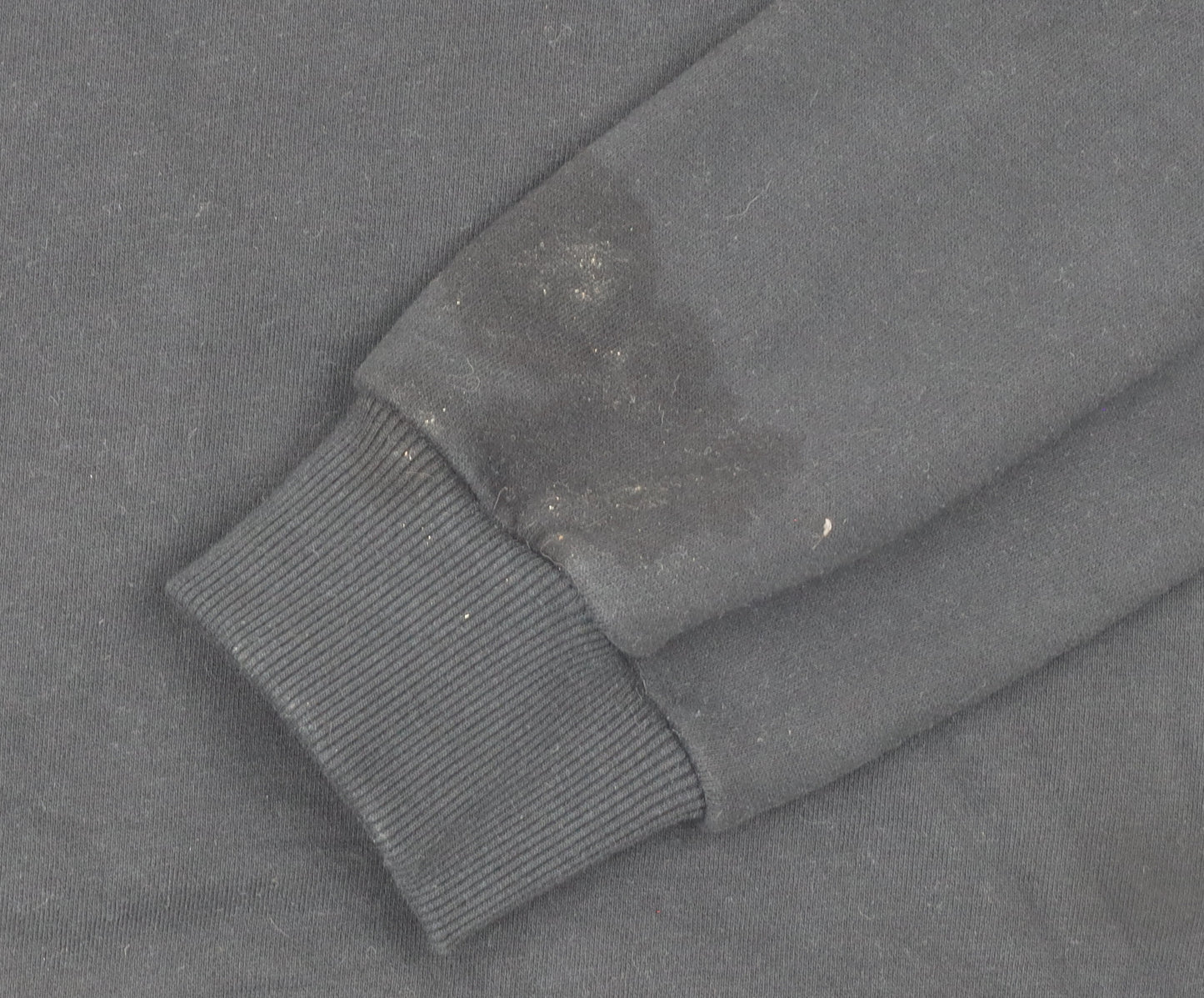 Firetrap Men's Black Sweatshirt M Pullover Crew Neck Zip Pockets