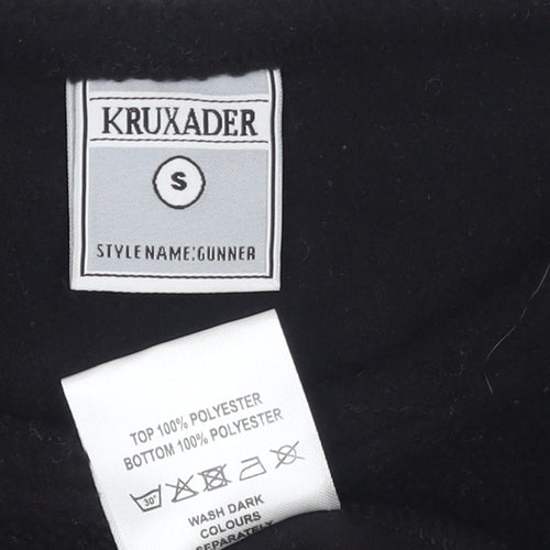 Kruxader Men's Black Fleece Pullover Sweatshirt Size S