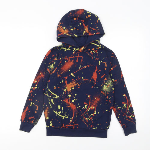 Dunnes Stores Boys Multicoloured Paint Splash Pullover Hoodie 9-10 Years