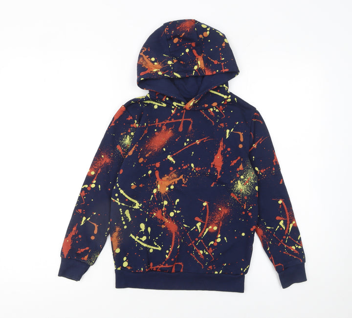 Dunnes Stores Boys Multicoloured Paint Splash Pullover Hoodie 9-10 Years