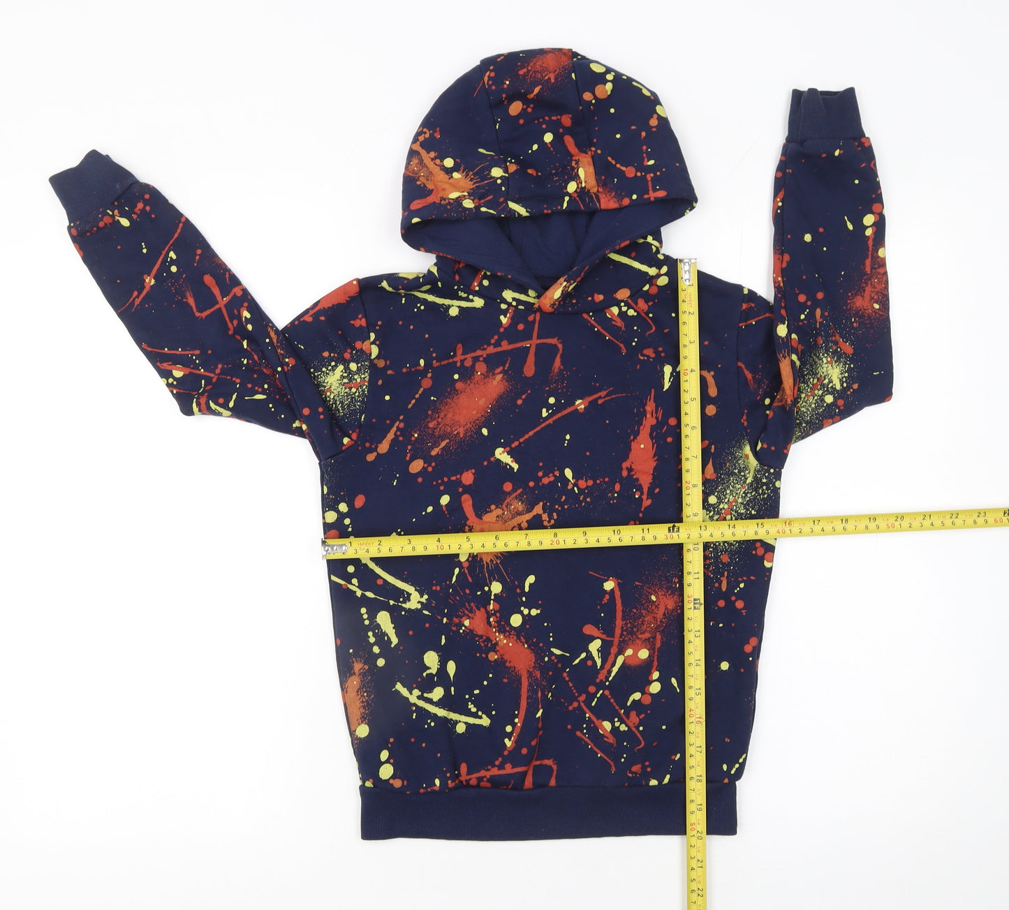 Dunnes Stores Boys Multicoloured Paint Splash Pullover Hoodie 9-10 Years