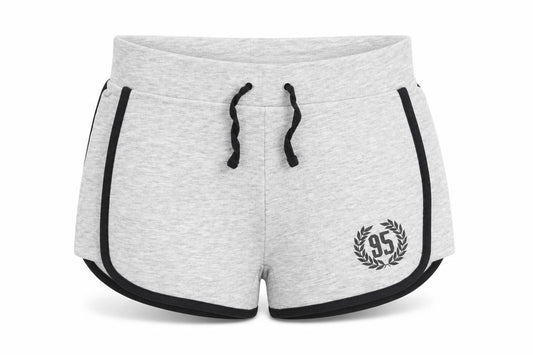 915 Girls Grey Sweat Shorts Age 9 134cm Cotton Blend Drawstring Trim