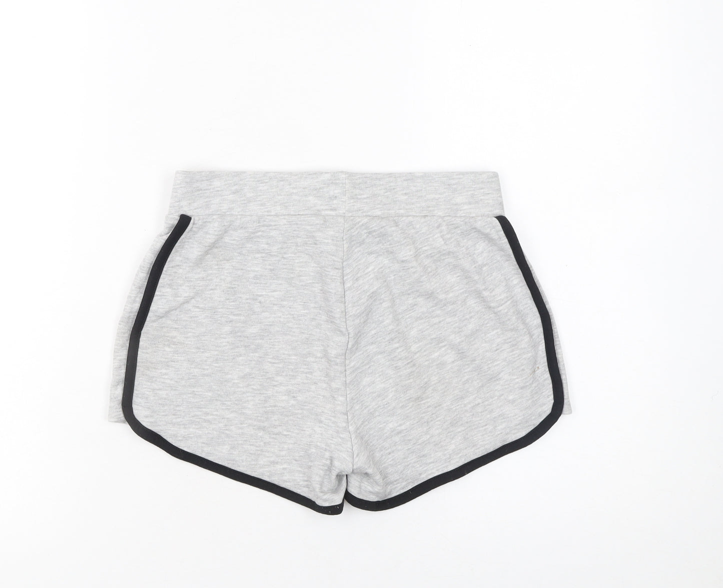 915 Girls Grey Sweat Shorts Age 9 134cm Cotton Blend Drawstring Trim