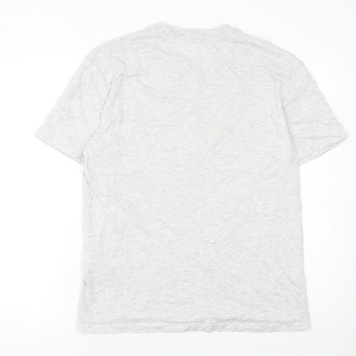 Jack & Jones Mens Grey Regular Fit Crew Neck Short Sleeve T-Shirt Size L