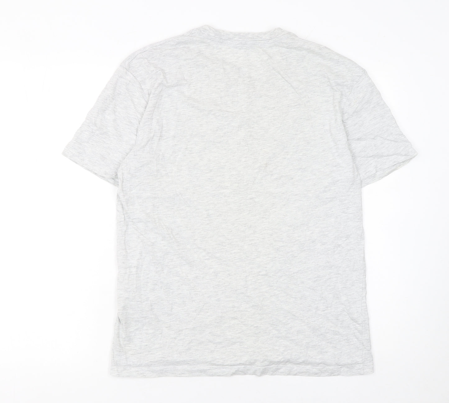 Jack & Jones Mens Grey Regular Fit Crew Neck Short Sleeve T-Shirt Size L