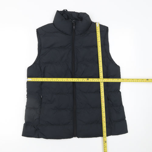 Marks and Spencer Womens Black Puffer Waistcoat Size 10 Regular Fit