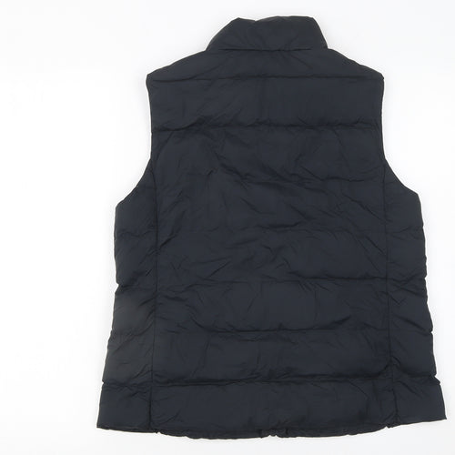 Marks and Spencer Womens Black Puffer Waistcoat Size 10 Regular Fit