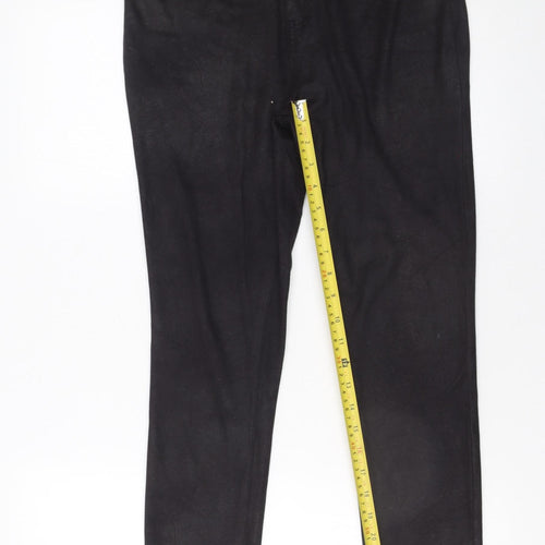 Dunnes Stores Women's Black Skinny Trousers Size 12 S Polyester Blend