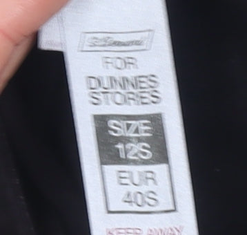 Dunnes Stores Women's Black Skinny Trousers Size 12 S Polyester Blend