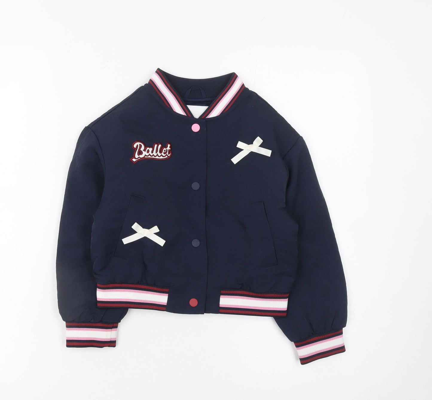 Marks and Spencer Girls Blue Ballet Varsity Jacket 6-7 Years