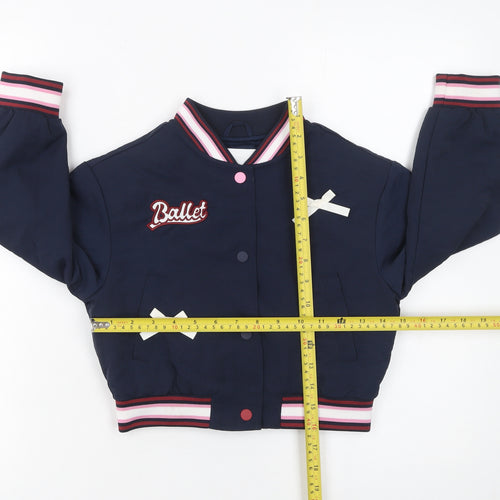 Marks and Spencer Girls Blue Ballet Varsity Jacket 6-7 Years
