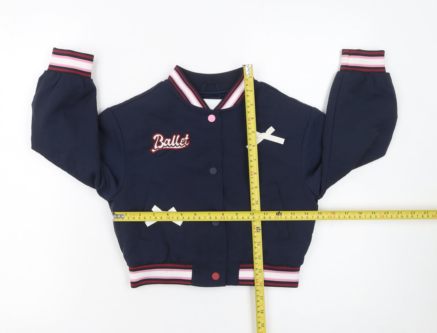 Marks and Spencer Girls Blue Ballet Varsity Jacket 6-7 Years