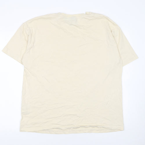 Primark Men Beige Pink Floyd 1977 Band Graphic T-Shirt Size M