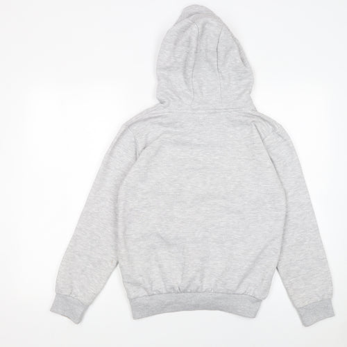 Mckenzie Girls Grey Pullover Hoodie 12-13 Years Logo Fleece Sweatshirt
