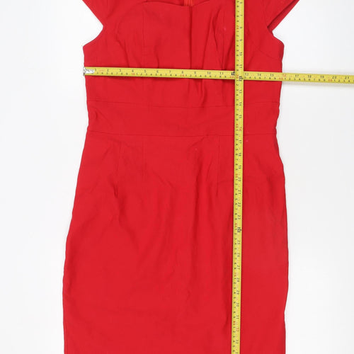 Grace Karin Women's Red Bodycon Knee Length Dress Size 12