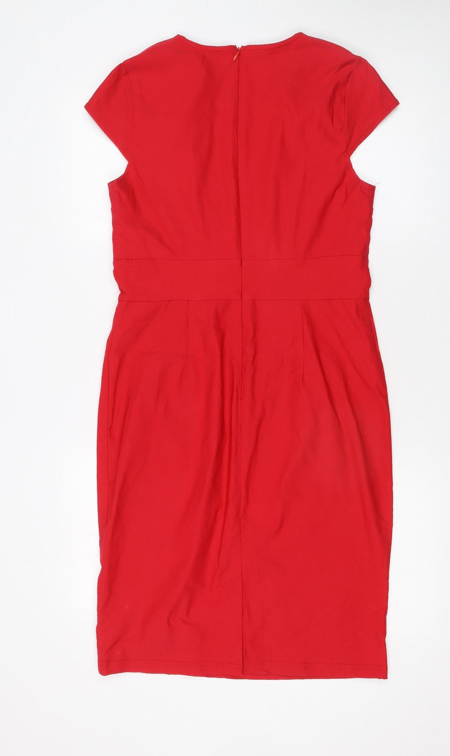 Grace Karin Women's Red Bodycon Knee Length Dress Size 12