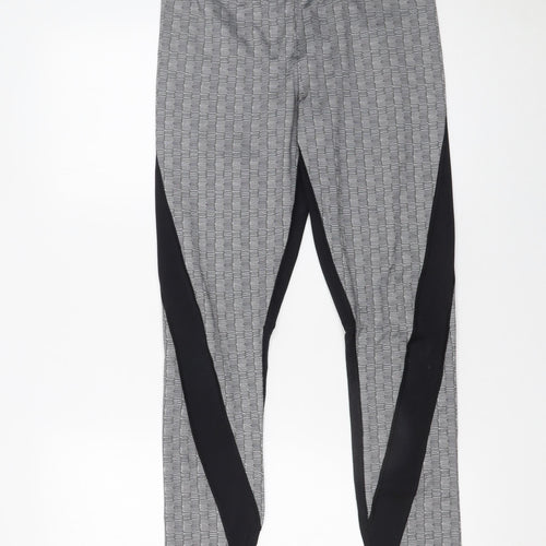 Ivy Park Womens Black Grey Large Leggings Stretch Activewear Trousers
