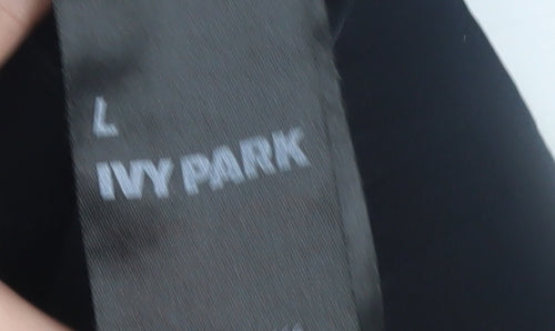 Ivy Park Womens Black Grey Large Leggings Stretch Activewear Trousers