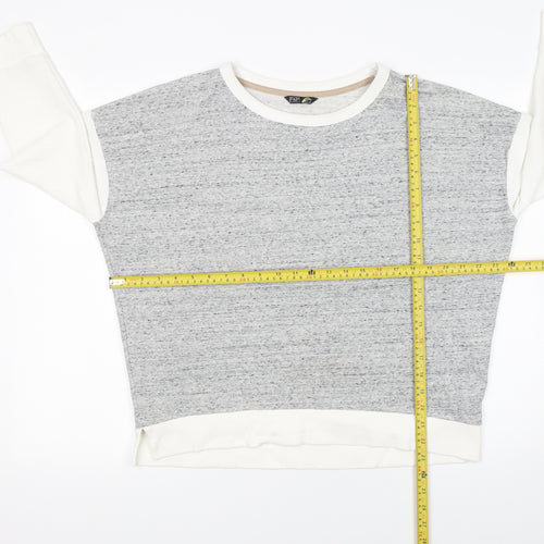 F&F Women’s Grey & White Pullover Sweatshirt Size 10 Cotton Blend
