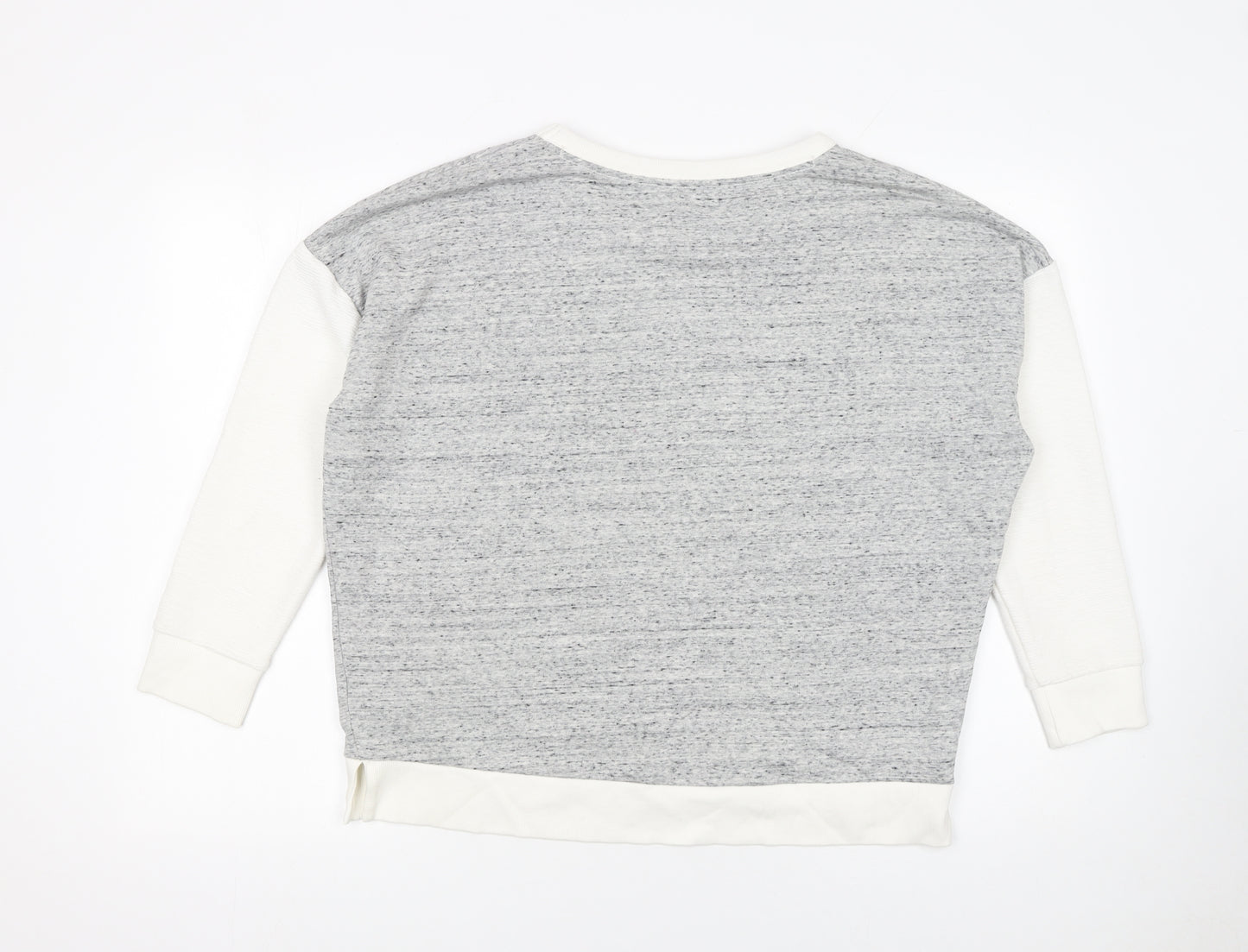 F&F Women’s Grey & White Pullover Sweatshirt Size 10 Cotton Blend