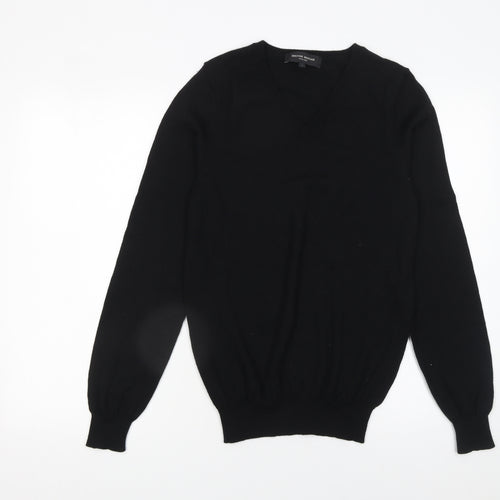 Bruuns Bazaar Men’s Black Merino Wool V-Neck Jumper Size S