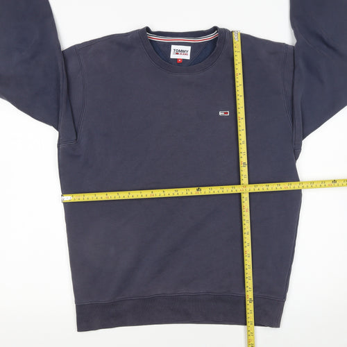 Tommy Jeans Men's Blue Crew Neck Sweatshirt Size M Classic Logo