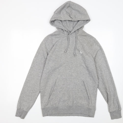 Jack & Jones Men's Grey Pullover Hoodie Size S Regular Fit