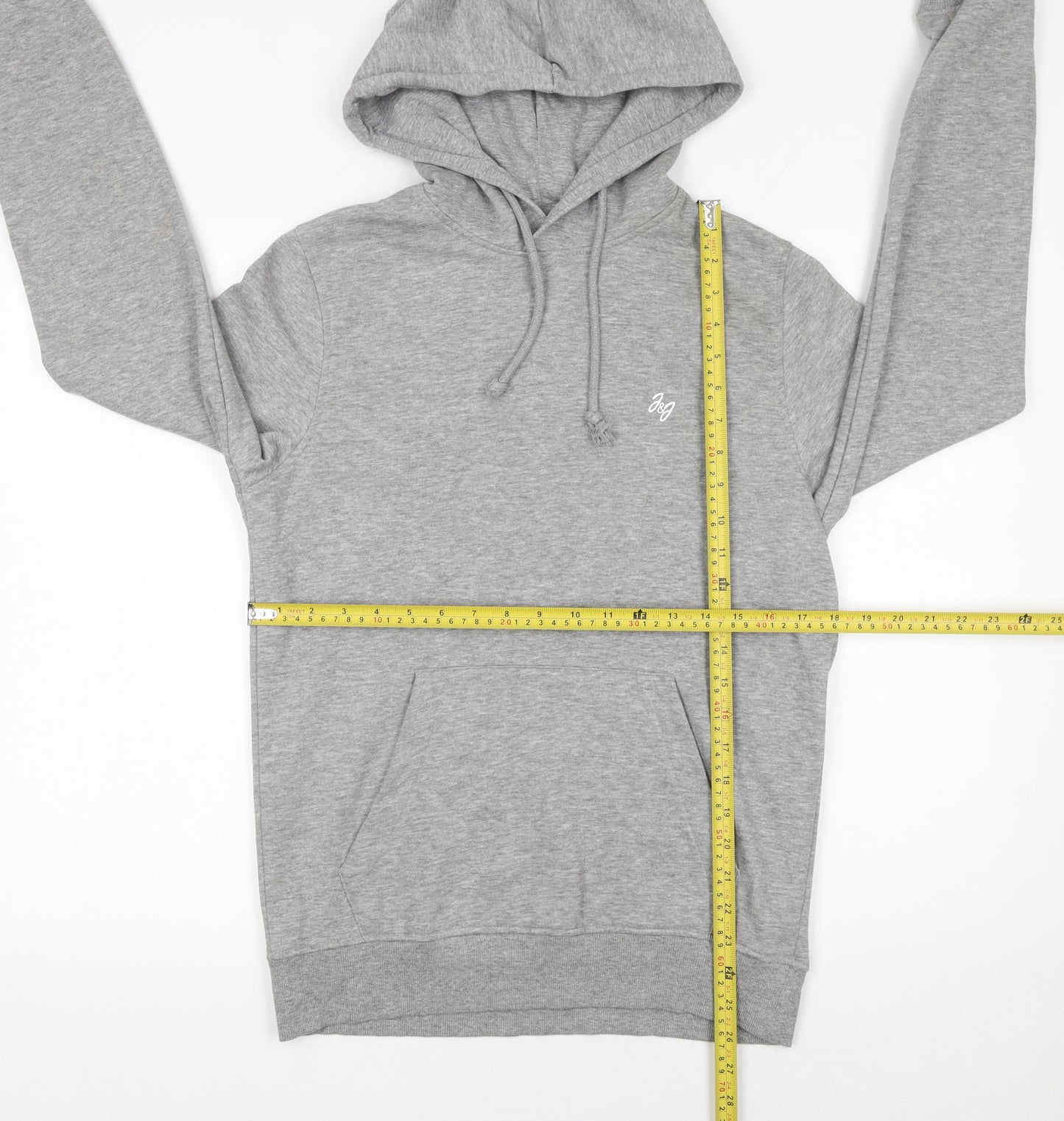 Jack & Jones Men's Grey Pullover Hoodie Size S Regular Fit