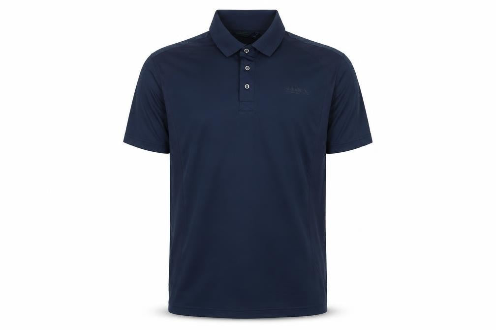 Front view of ProQuip Men’s Blue Performance Golf Polo Shirt, size L