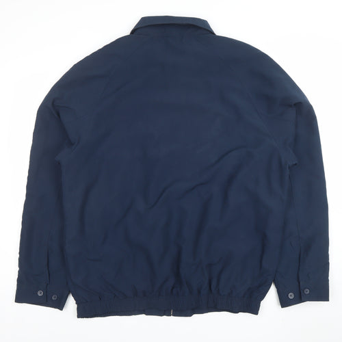 Kangol Men’s Blue L Bomber Jacket Full Zip Polyester Casual