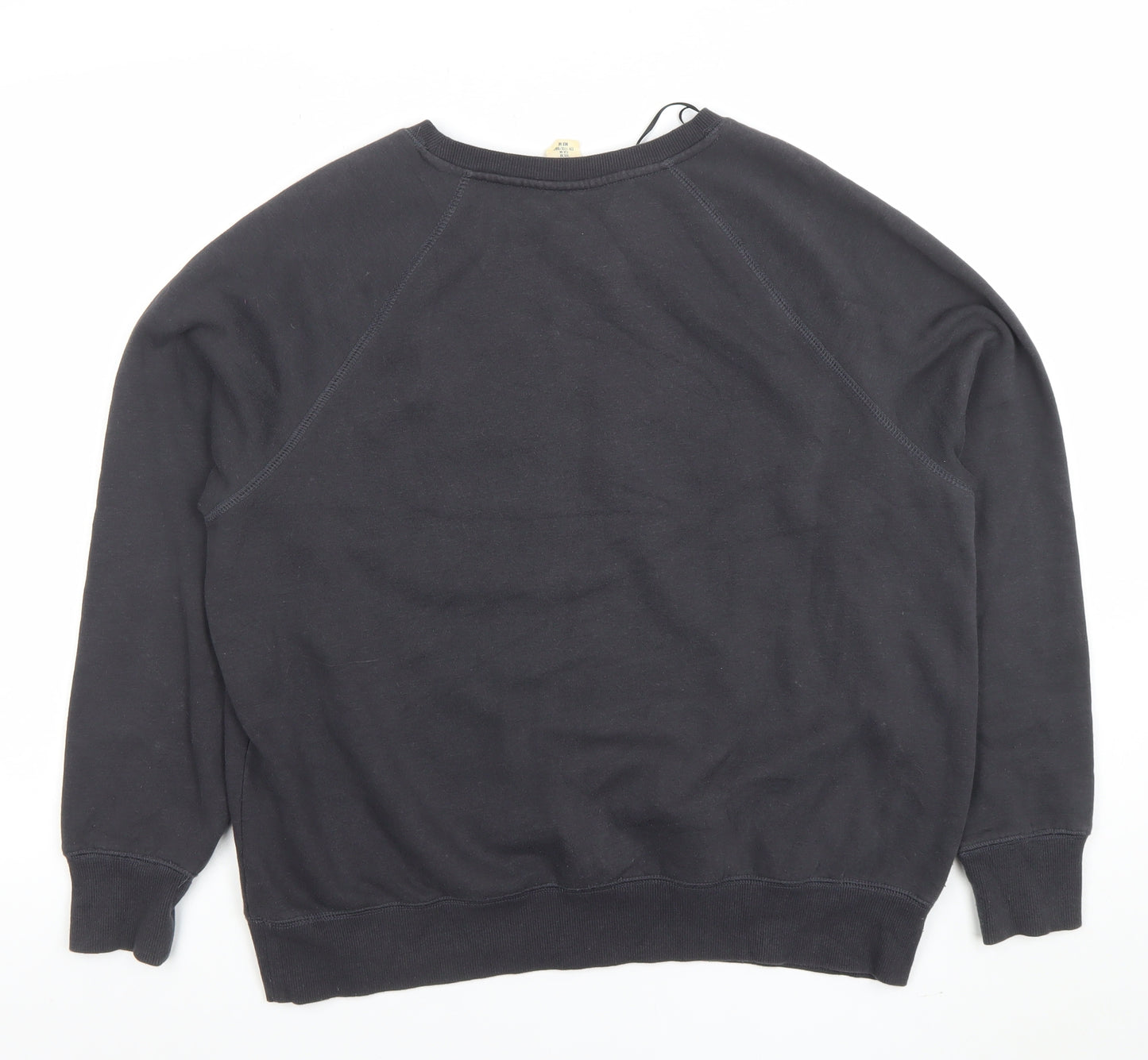 H&M Women Black Mickey Mouse Sequin Pullover Sweatshirt Size 12