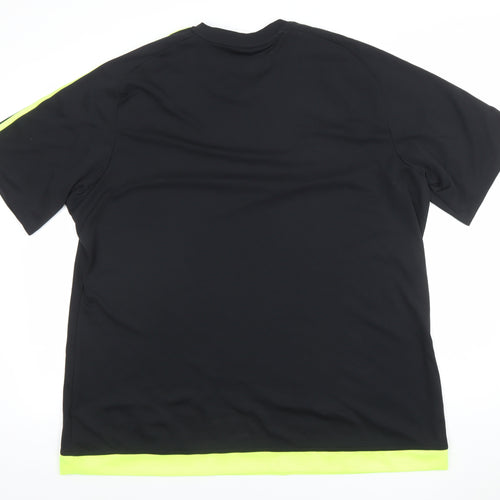 adidas Men Black 2XL Climalite Sports T-Shirt