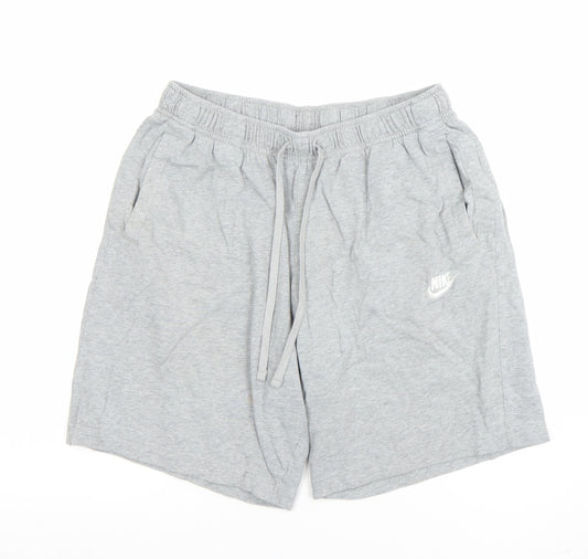 Nike Men's Grey Athletic Shorts M Regular Fit with Pockets