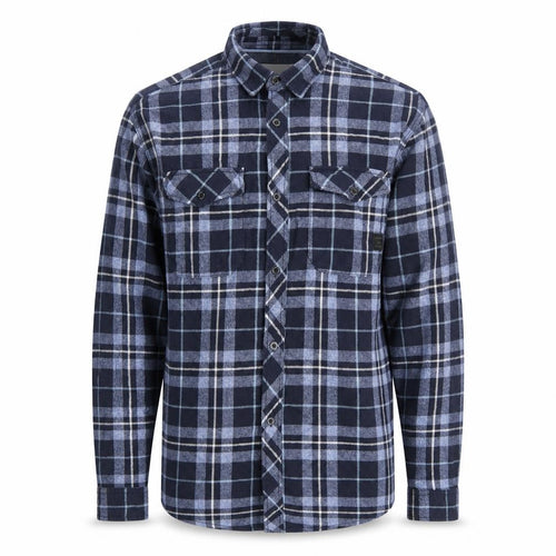 Jack & Jones Men's Blue Check Long Sleeve Flannel Shirt Size M