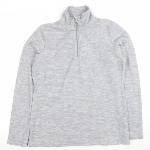 Mountain Warehouse Women Grey 1/2 Zip Fleece Pullover UK 14