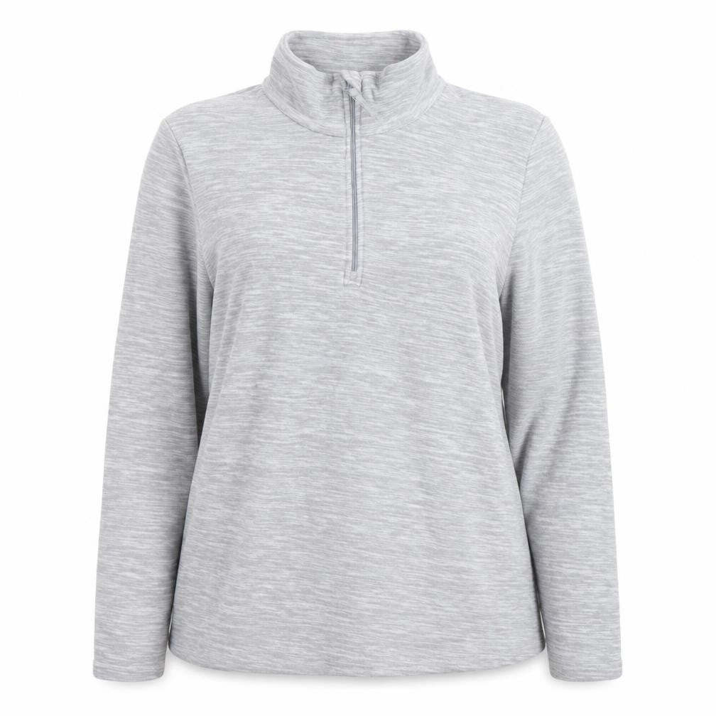 Front view of Mountain Warehouse Women Grey 1/2 Zip Fleece Pullover UK 14