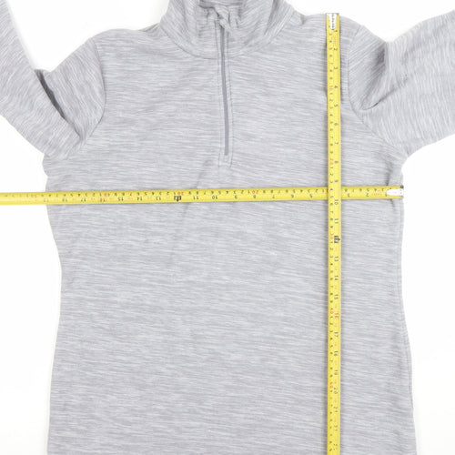 Mountain Warehouse Women Grey 1/2 Zip Fleece Pullover UK 14