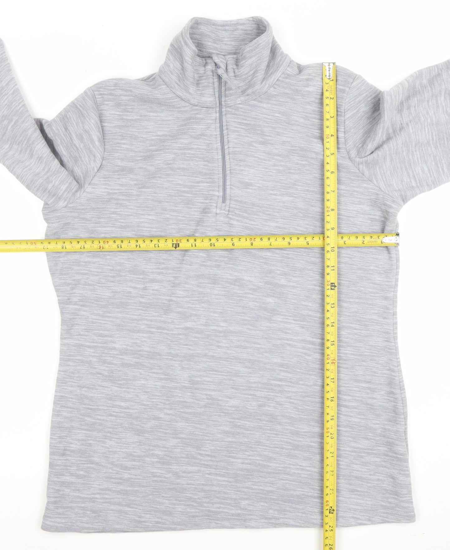 Mountain Warehouse Women Grey 1/2 Zip Fleece Pullover UK 14