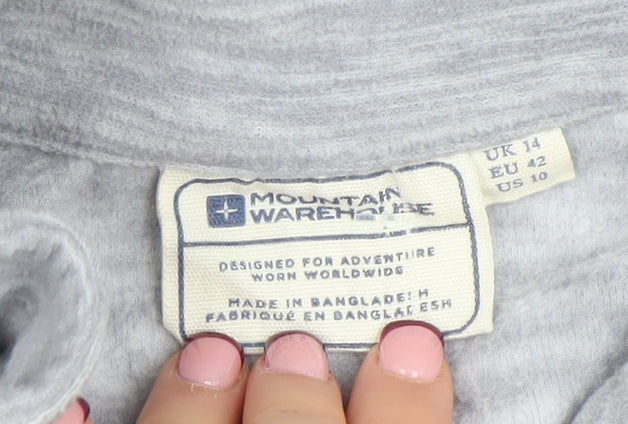 Mountain Warehouse Women Grey 1/2 Zip Fleece Pullover UK 14